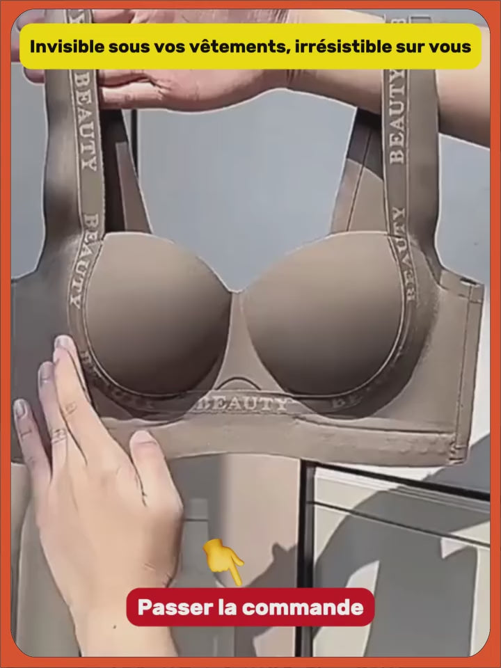 Soutien-Gorge Invisible Rehausseur Sans Armature (Beige)